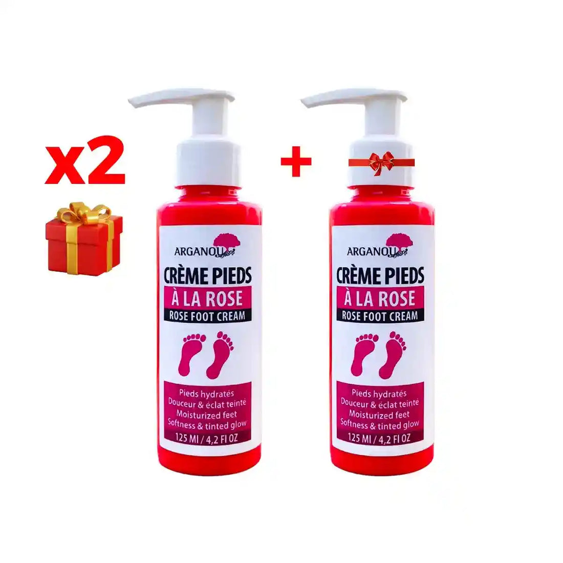 2X Crème Pieds à la Rose